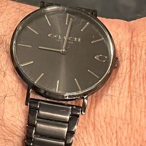 Coach Black Metallic Watch